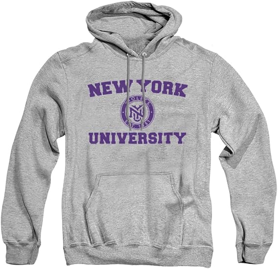 LOGOVISION New York University Official Circle Logo Unisex Adult Pull-Over Hoodie