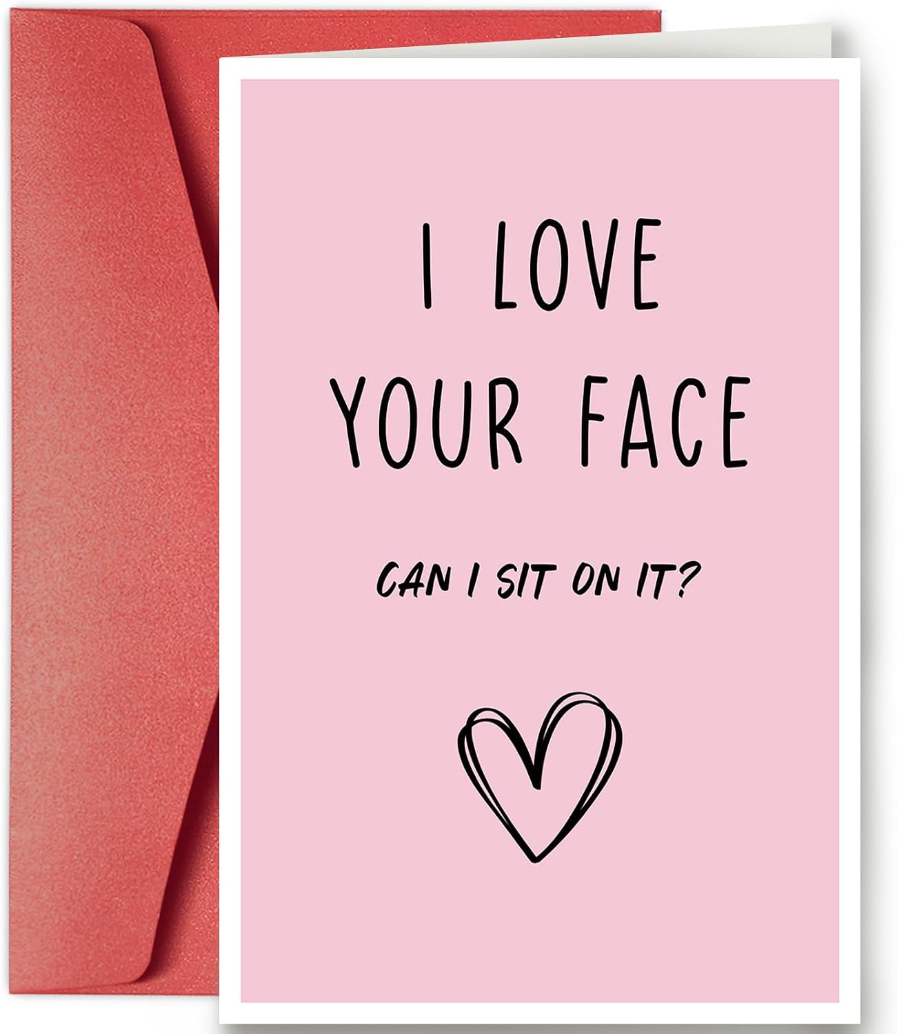 SuperShunhu Rude Valentine’s Day Card, Dirty Anniversary Card for Boyfriend Girlfriend, Funny Birthday Card for Husband Wife, Hilarious Valentines Card for Men Woman, Can I Sit on Your Face