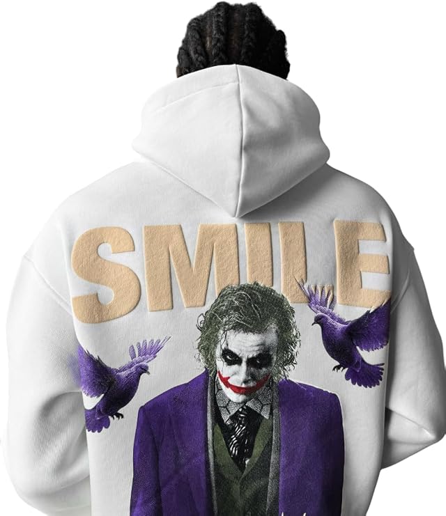 Oversize Smile Hoodie - Ecru
