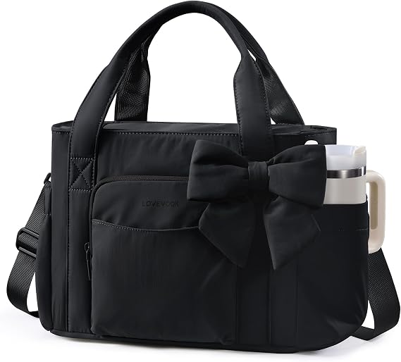 LOVEVOOK Insulated Lunch Box for Women,Adult Lunch Cooler Tote Bag with Bow
