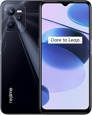 realme C35 4G LTE GSM 64GB  4GB 6.6 50MP Triple Camera Unlocked Latin Europe Dual Sim NOT VerizonBoostCricketMetroAt&T  Fast Car Charger Bundle Glowing Black