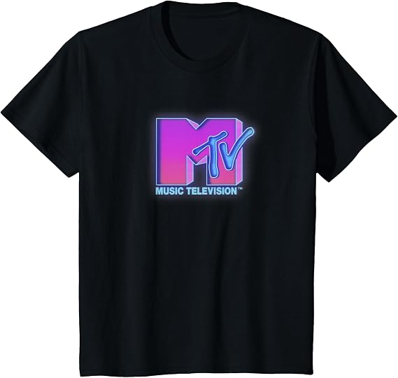 MTV Neon Glow Music Television Logo T-Shirt