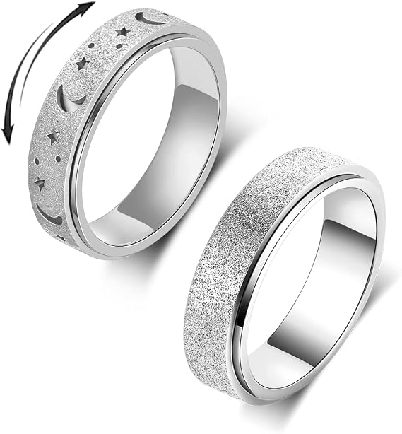OreilleStar Anxiety Ring for Women Spinner Ring
