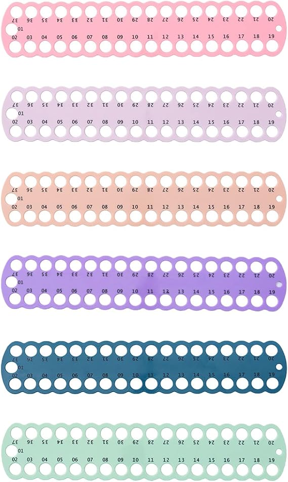 6 pcs Embroidery Floss Organizer,6 Color Plastic Floss Bobbin
