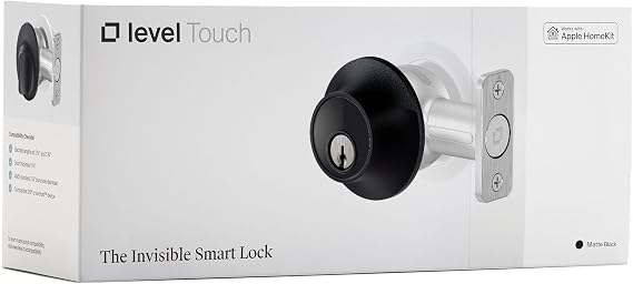 Level Touch, Keyless Entry Using Touch, a Key Card, or Smartphone. Bluetooth Enabled, HomeKit Compatible - Matte Black
