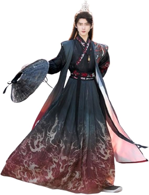 Hanfu Men Ancient Traditional Hanfu Cosplay Costume for Festivals, Stage & Photography,Medium