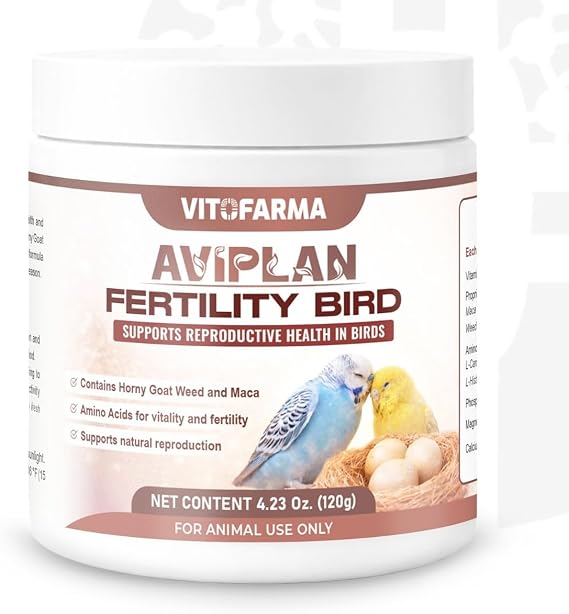 AVIPLAN Fertility Bird Supplement Reproductive Support Formula for Birds | Supports Breeding Condition, Vitality & Energy | 120 g
