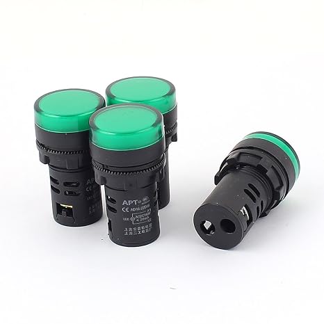 uxcell a15110200ux0132 AC/DC 110V Green LED Indicator Light Pilot Signal Lamp AD16-22DS 4 Pcs