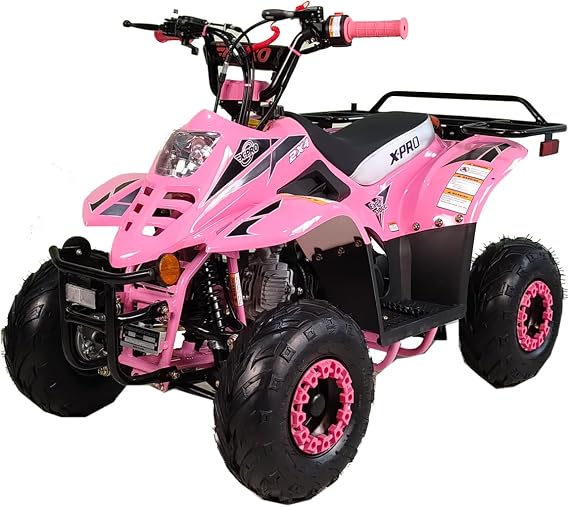 X-PRO 110cc ATV Quads ATV Quad ATVs 4 Wheeler (Spider Pink)
