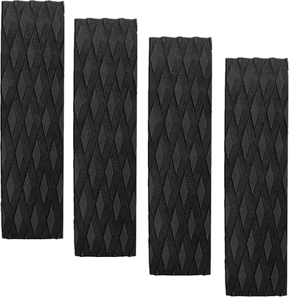 Surfboard Traction Pads, 4Pieces Black Surfing Front Traction Anti-Slip Pad for Surfboards, Skimboards, Shortboards, Longboards and Kayak