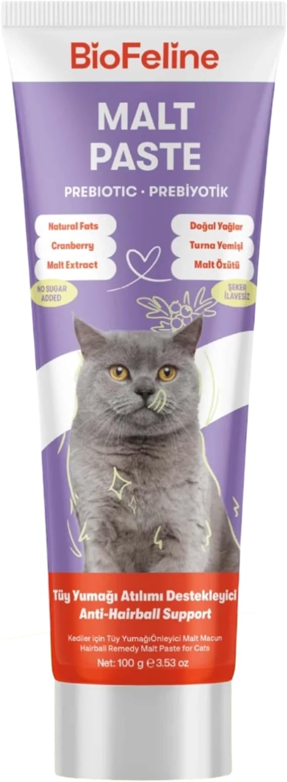 BioFeline Malt Paste 100 Gr (Kediler Için Tüy Yumağı Önleyici Malt Macunu