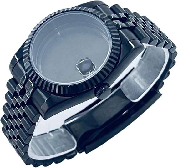 36mm 40mm All Black PVD Watch Case for Rolex Oyster Perpetual/Datejust