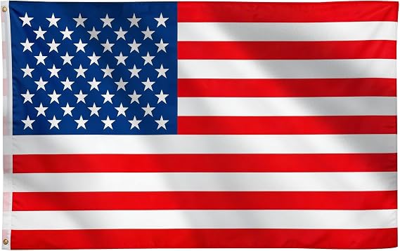 USA Flag Large America Flags 5x3ft Double Sided Polyester, Brass Grommets for USA Decorations, World Cup 2026 Football Parties, Sports Games Events, Outdoor & Indoor Use Big America Flag