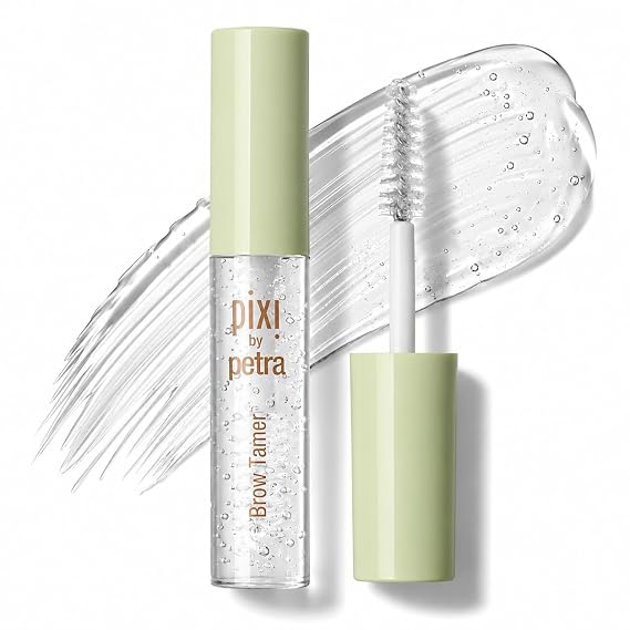 Pixi Beauty Brow Tamer Clear Eyebrow Gel, Long-Wearing Translucent Brow Setting Gel with Aloe Vera and Panthenol, Shapes Defines and Holds Brows, Non-Crunchy Flexible Hold, 4.5 ml / 0.15 fl oz