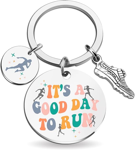 Track and Field Gifts for Runners Women Men running Gifts for Runners | Gifts for Runners Men Cross Country Running Accessories for Men Women Personalized It Is a Good Day To Run Keychain