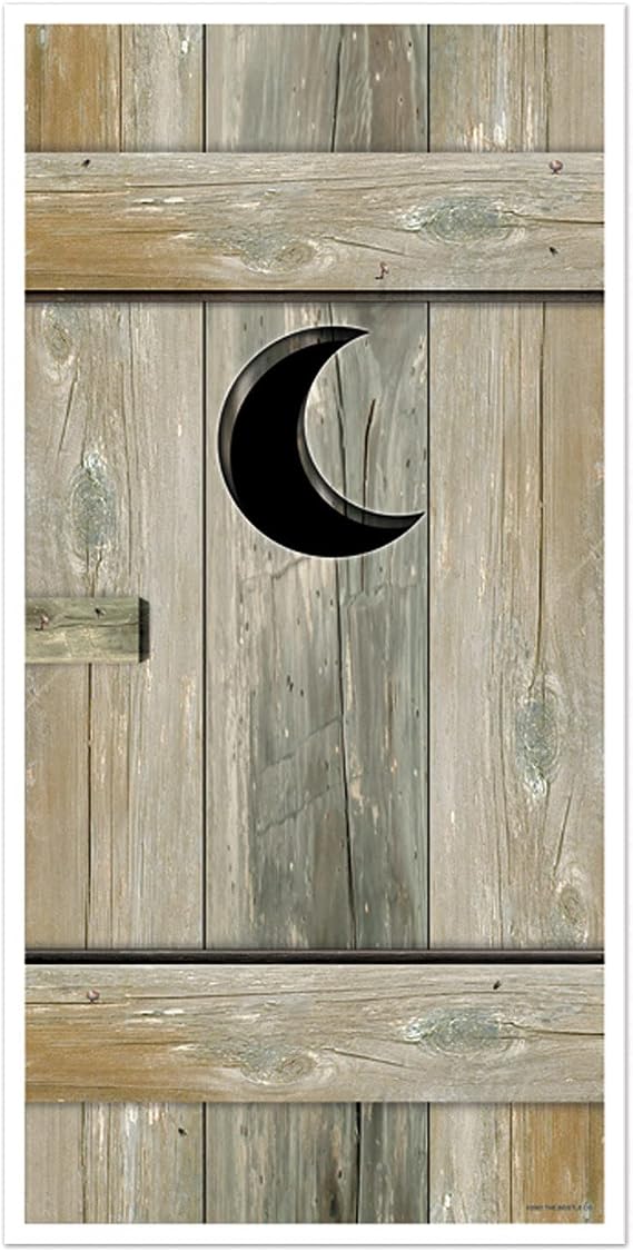Beistle Outhouse Door Cover Rustic Wood Look Decoration 5 Feet x 30 Inches
