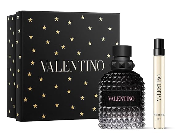 Valentino Born in Roma Uomo Eau de Toilette Gift Set (EDT Spray 1.7 fl. oz + Mini EDT 0.34 fl. oz)