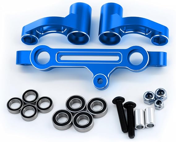 アルミニウム合金ステアリングベルクランクセット Arrma 1/5 Kraton 8S Outcast 8S EXB アップグレードパーツ、交換#ARA340153ブルー