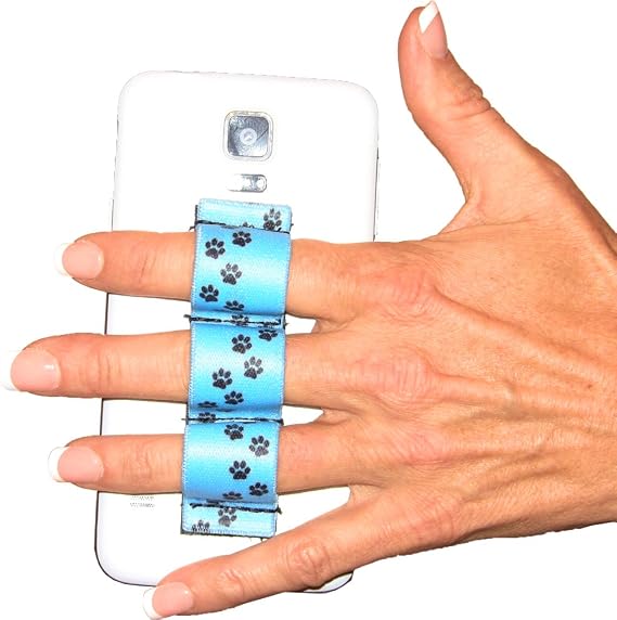 LAZY-HANDS 3-Loop Phone Grip - XL - Paws Blue