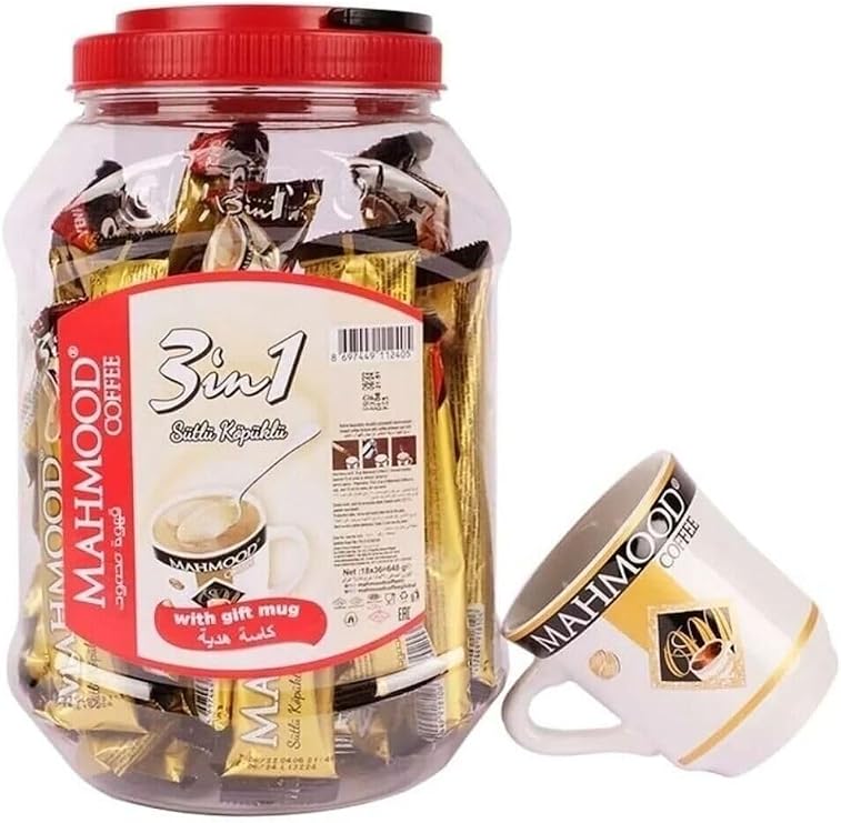 Mahmood Coffee 3 in 1 Milk Foam 42 Jars - Mug Cup Gift