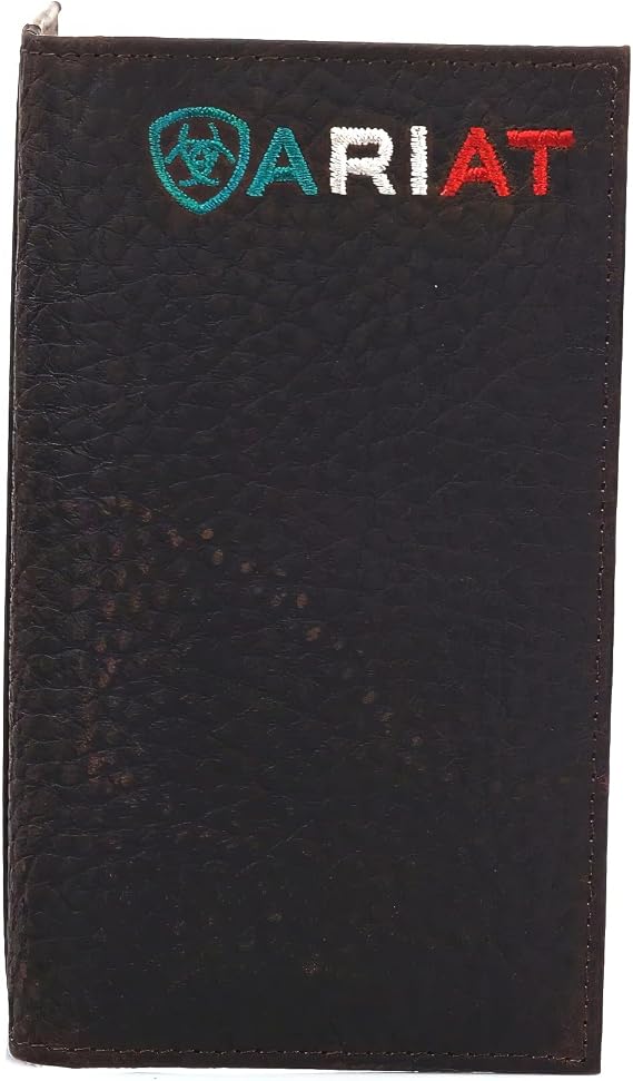 ARIAT Men's Rodeo Wallet Logo Mexico, Brown Rowdy