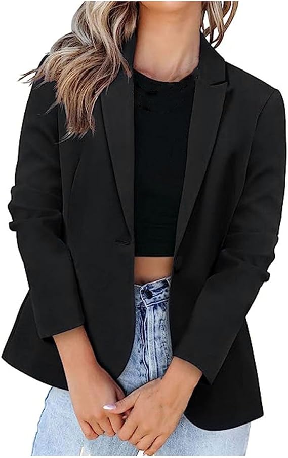 Casual Blazers for Women Long Sleeve Work Office Jacket Blazer Loose Lightweigth Summer Open Front Suit Jackets Outfit