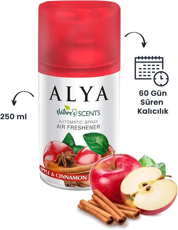 ALYA Nature's Scents Apple Cinnamon - Elma Tarçın Oda Kokusu Yedek Makine Spreyi 250 ml