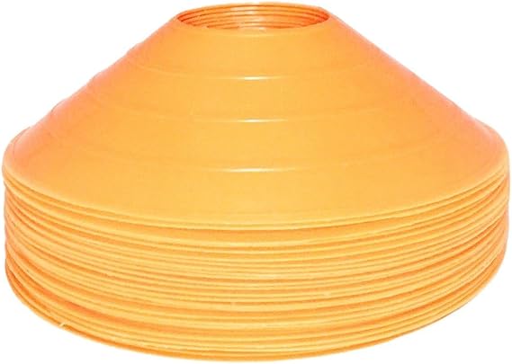 BlueDot Trading High Visibility Sports Cones for Agility Training, Soccer, Football, Field Cone Boundary Markers for Adults or Kids, Orange, Quantity 12-Pack