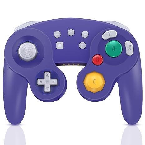 ADHJIE Gamecube Controller for Switch Nintendo | Wireless Gamecube Switch Pro Controller for Nintendo Switch/PC/Steam,One-Button Wake Up, Screenshot Function, Purple