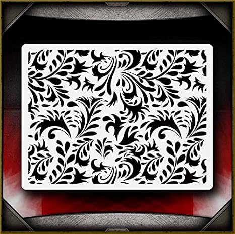 Floral Pattern AirSick Airbrush Stencil Template