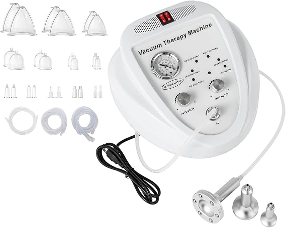 TsoLay Vacuum Therapy Machine, Vacuum Cupping Machine, 6 Mode Breast Hip Enlarge Massager with 24 Cups and 3 Pumps, Adjustable Suction (0-70 CmHg) for Chest Enhance Enlargement