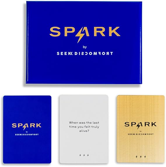 Seek Discomfort Spark Card Game - Fun Adult and Family Card Game for Game Night, Table Topics, Conversation Starters, Get to Know You, Adventure Challenge, Table Talk Questions