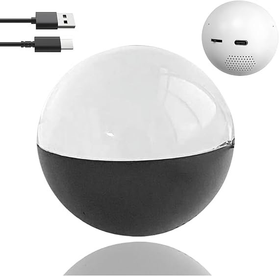 YIHANGG 2.7" Crystal Ball Video Player, Crystal Ball Digital Display, Custom Light-Up Sphere, Personalized Digital Memory DisplayUploadable Videos Photos, Customized Gift(Black)