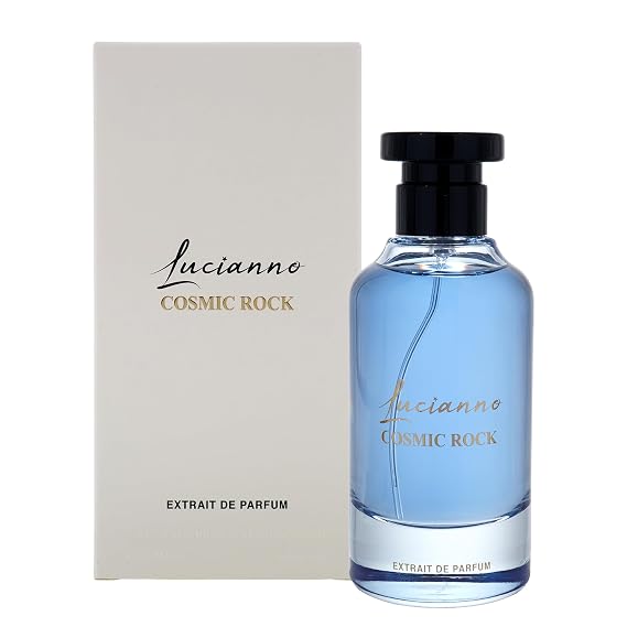 Lucianno Cosmic Rock 100mL Extrait De Parfum for Unisex Luxury Perfume, Aromatic Fougere with Spicy Citrus & Woody Notes Ideal for Everyday Wear, Gift for Her & Him