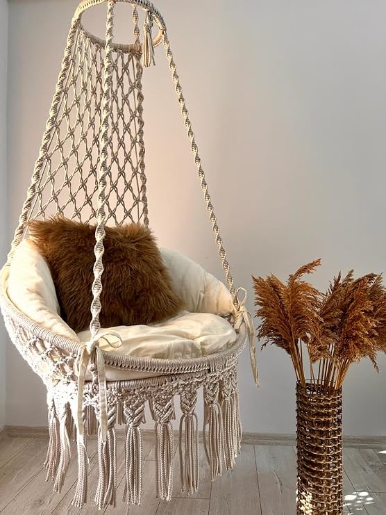 HUMA Makrome Salıncak Bahçe,Balkon salıncağı