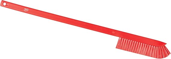 Vikan 41974 Ultra-Slim Cleaning Brush with Long Handle, 23.62" Medium, Red