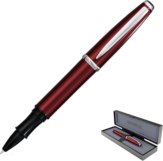 Monteverde USA Aldo Domani Rollerball Pen - Red, Smooth Writing, Italian-Inspired Elegance
