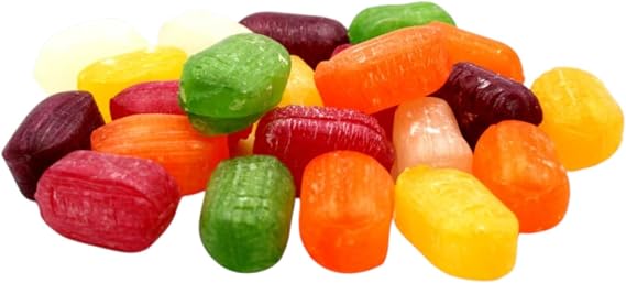 Sugar Free Fruit Drops Hard Boiled Sweets, Individually Wrapped Mixed Fruit Flavour Candy, Sugar Free Boiled Sweets (200 G)