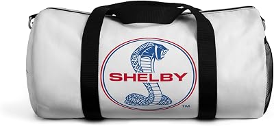 Shelby Sleek Cobra Color Logo Duffel Bag - Stylish Gym Bag, Travel, Sports, Gift for Car Enthusiasts, Weekend Getaway