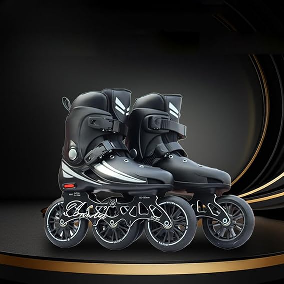 Inline Skates for High Performance, 110mm 3-Wheel Roller Skates for Unisex, Professional Skating Boots for Adults and Teens