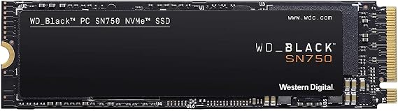 WD_BLACK SN750 1TB M.2 2280 PCIe Gen3 NVMe Gaming SSD up to 3430 MB/s read speed