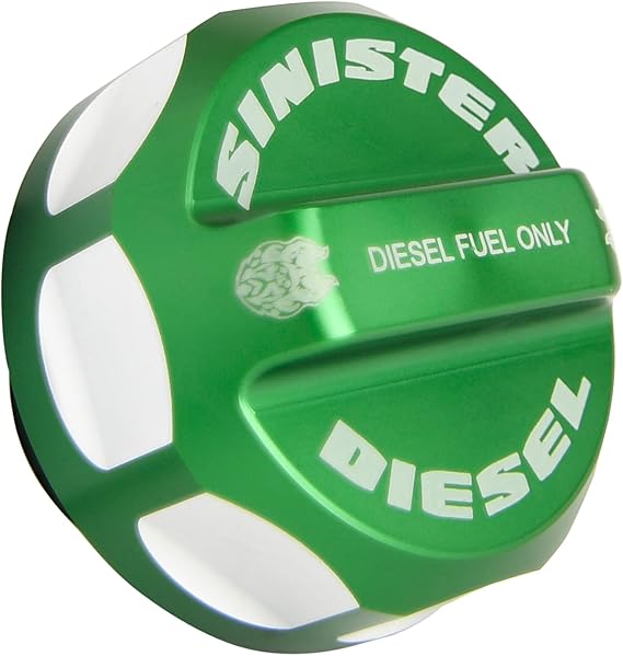 Sinister Diesel Fuel Cap for 2008-2020 Ford Powerstroke (Green)