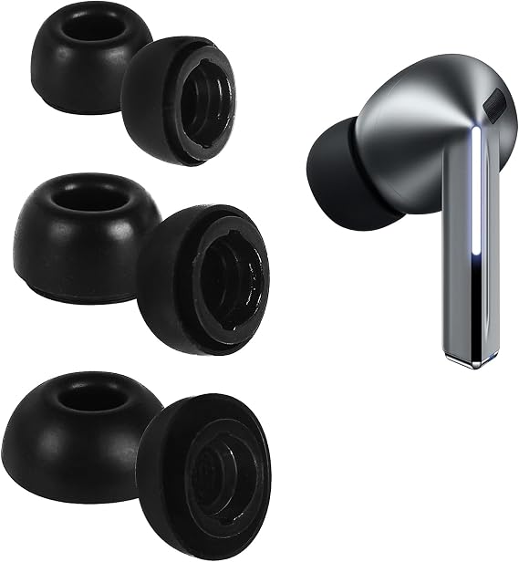 Galaxy Buds 3 Pro イヤーチップ プレミアムソフトシリコン交換用イヤーチップ Samsung Galaxy Buds 3 Pro対応 ブラック
