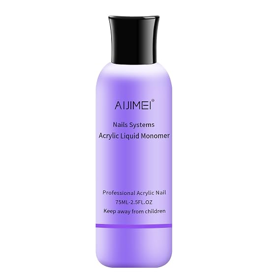 Acrylic Nail Liquid Monomer 75ml/2.5fl.oz, Acrylic Nail Monomer Liquid Nail Extension Nail System
