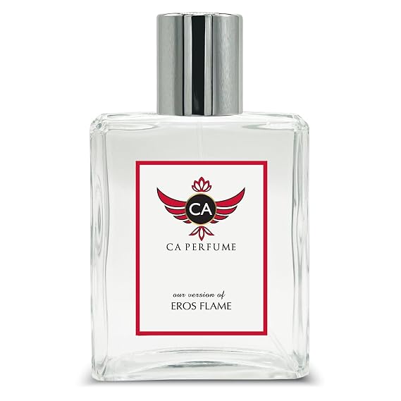 CA Perfume Impression of Eros Flame For Men Long Lasting Fragrance Eau de Parfum Spray Bottle 3.4 Fl Oz/100ml