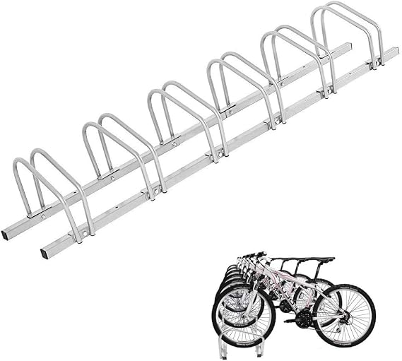 Houseware 6 Bicycle Floor Parking Adjustable Storage Stand Bike Rack Parking Garage