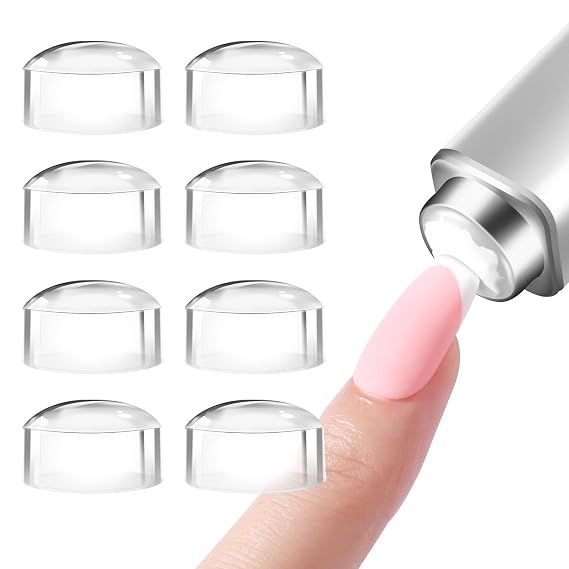 NXJ INFILILA French Tip Nail Stamp,8PCS Silicone Nail Art Stamper Head