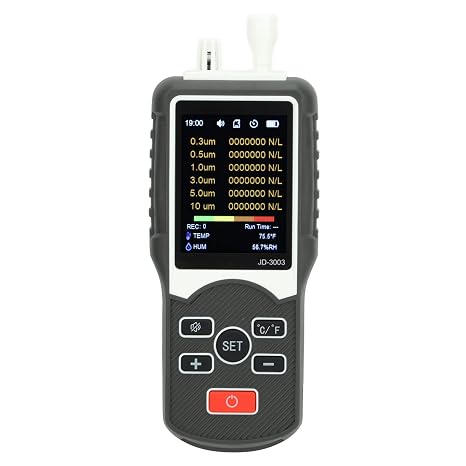 Air Quality Pollution Monitor, Dust Particle Counter Data Logger, Air Quality Tester for Indoor and Outdoor, Handheld Professional Pollution Meter