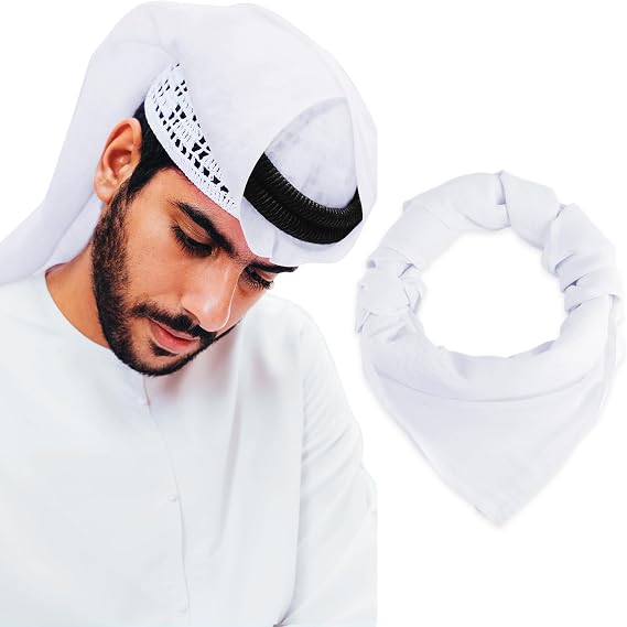 Head Scarf Keffiyeh Shemagh Turban Head Wrap Muslim Arab Saudi Dubai Headwear for Men Women