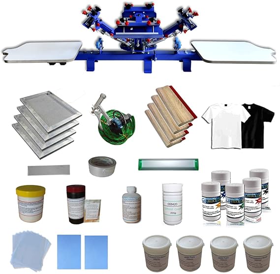 4-2 Screen Printing Press with Materials Starter Screen Printing Kit